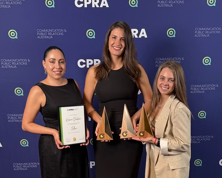 Palin Communications team accepting CPRA award